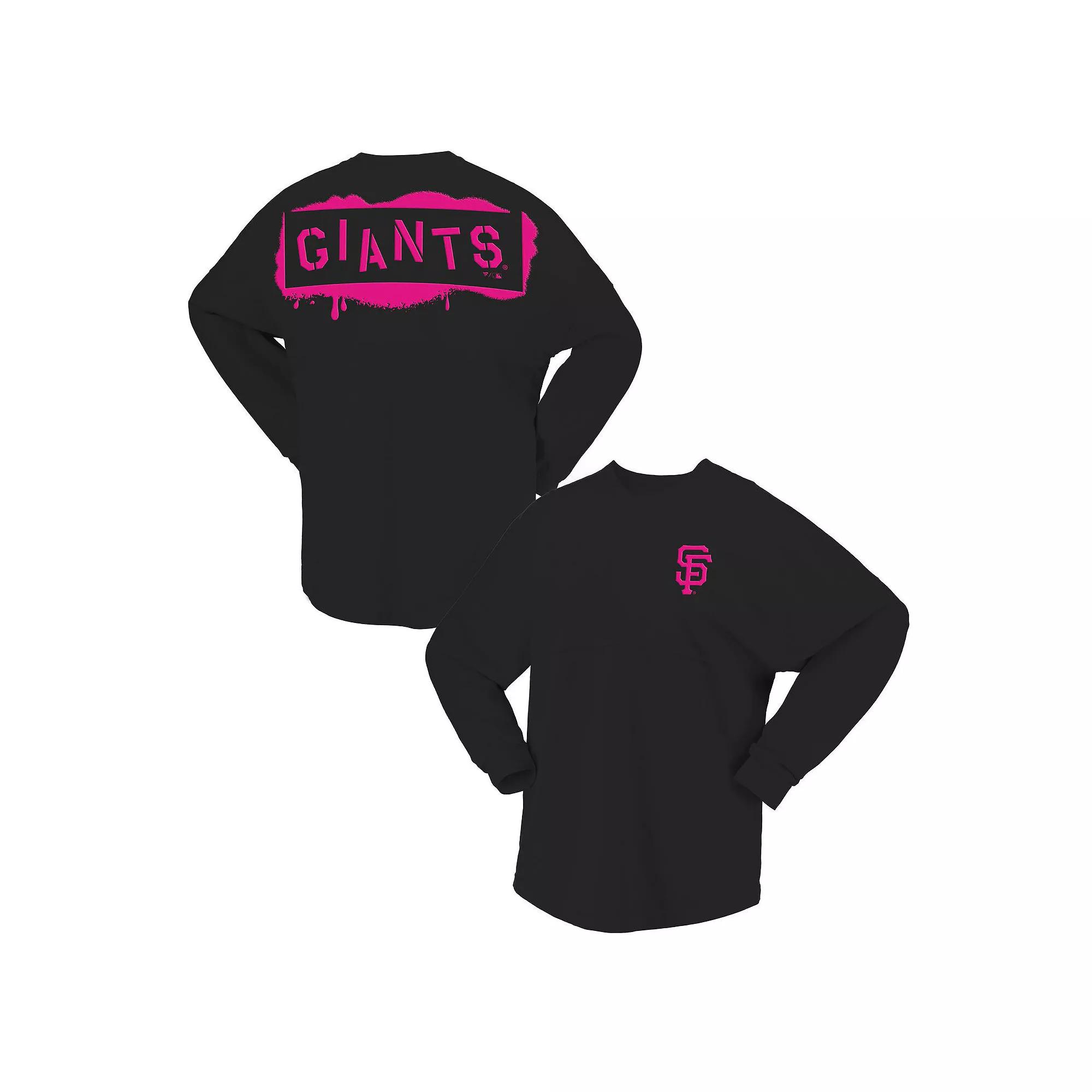 Women's Fanatics Black San Francisco Giants Neon Jersey Long Sleeve T-Shirt,  Product Image