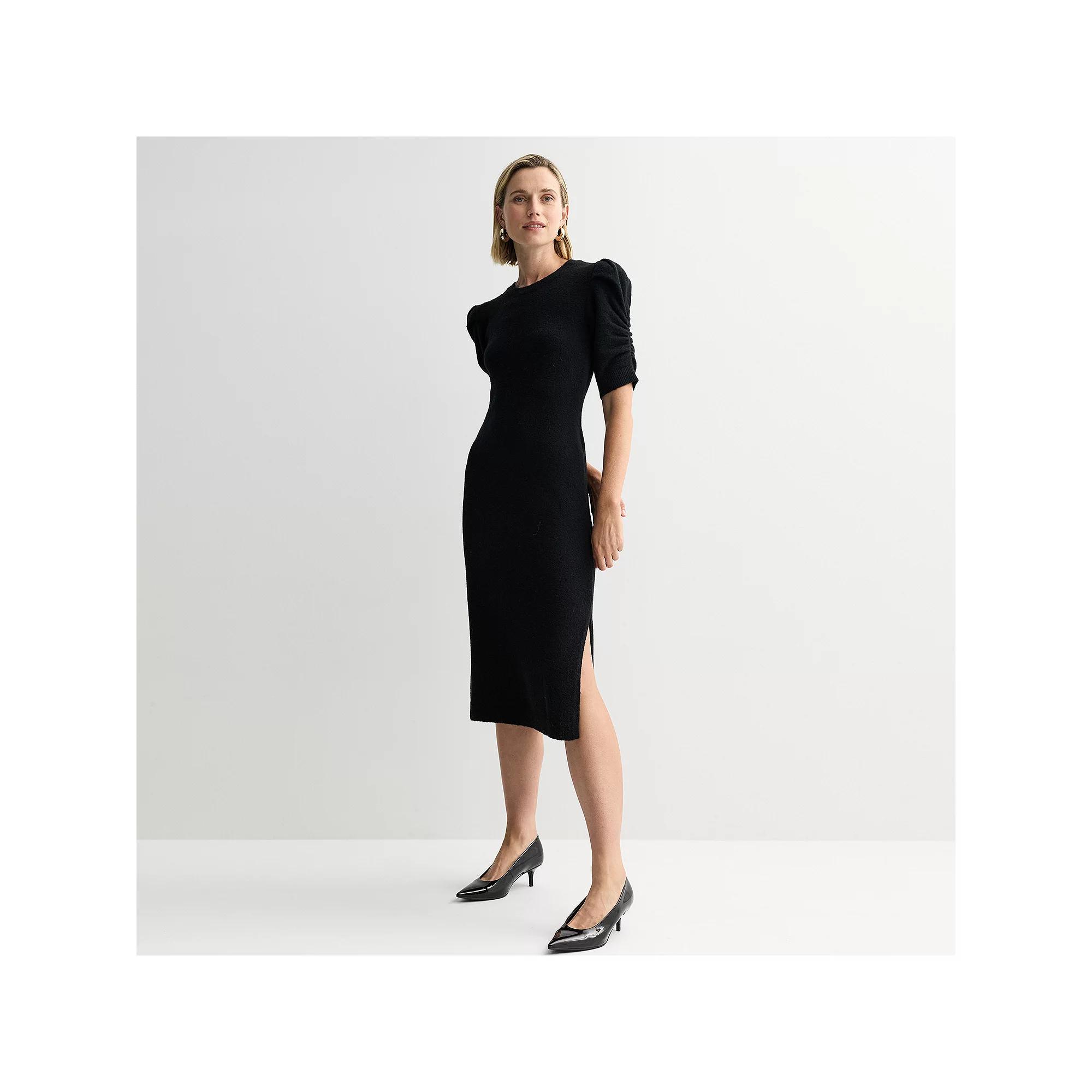 Women's Nine West Ruched Elbow Sleeve Sweater Dress,  Product Image