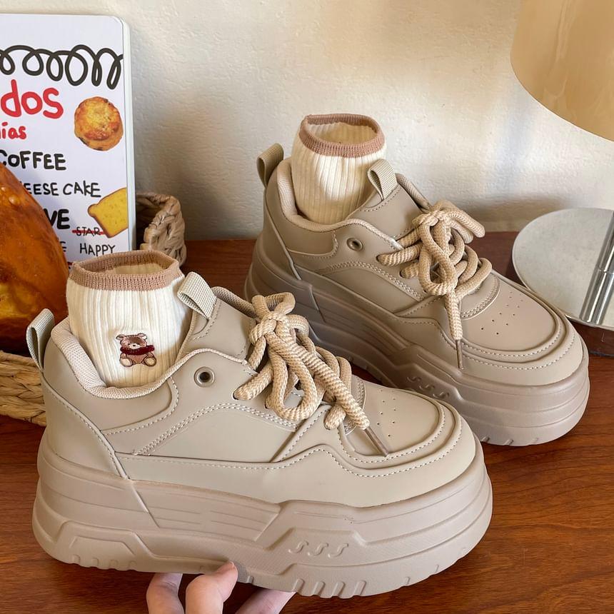 Plain Platform Sneakers Product Image