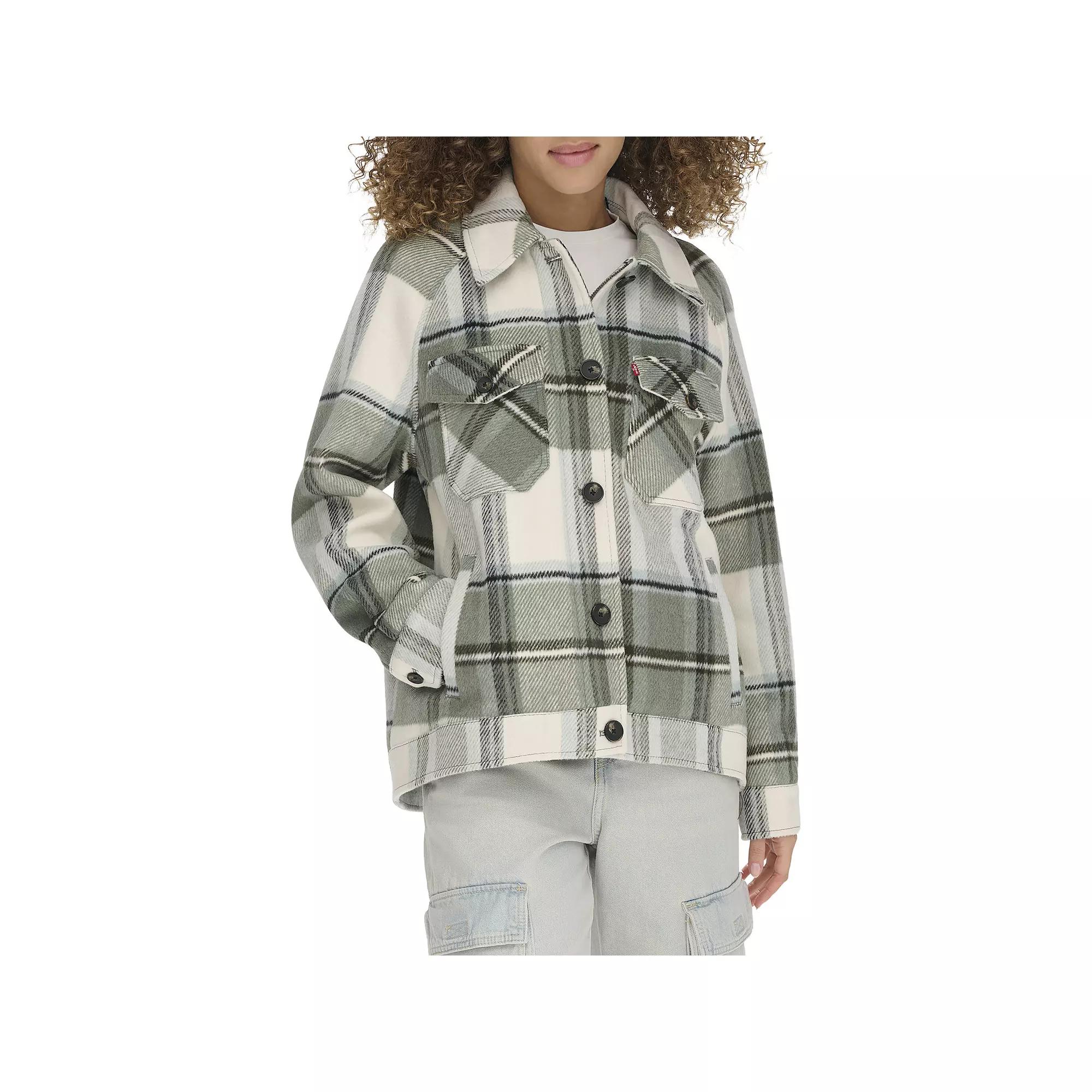 Women's Levi's® Wool Blend Raglan Sleeve Shirt Jacket,  Product Image