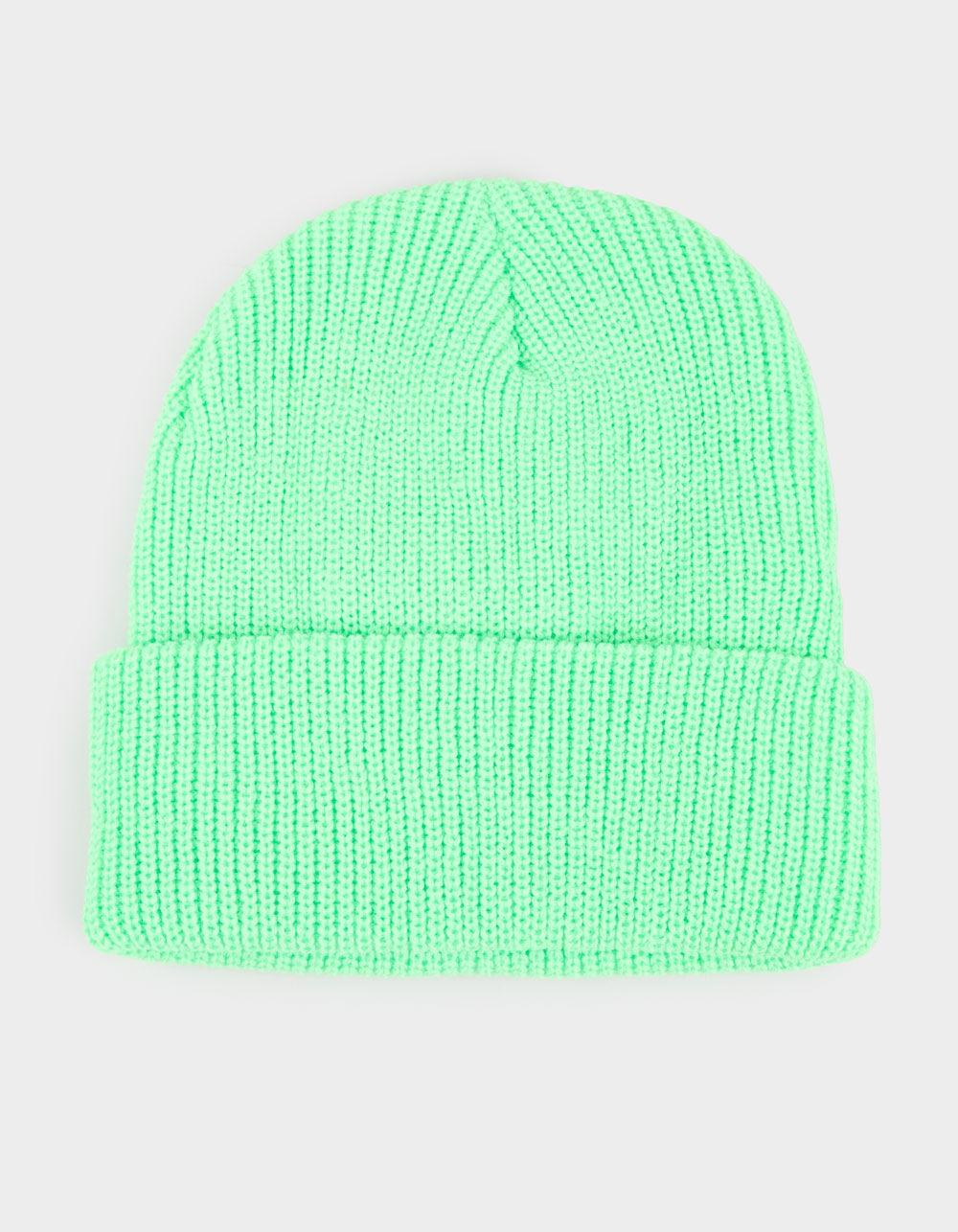 Knit Beanie - LIME Product Image