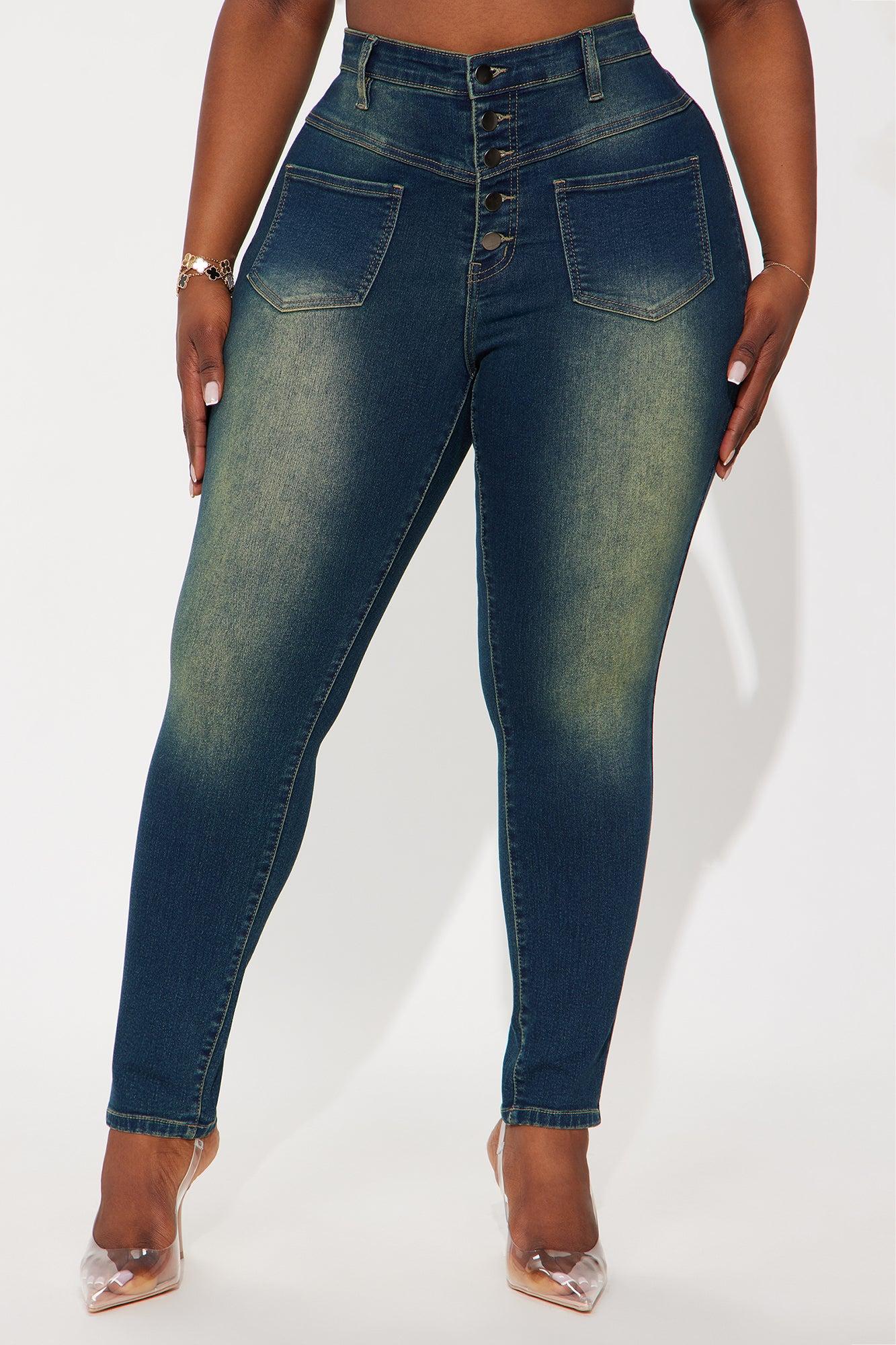 Hot Stuff Low Rise Tinted Skinny Jeans - Vintage Wash Female Product Image