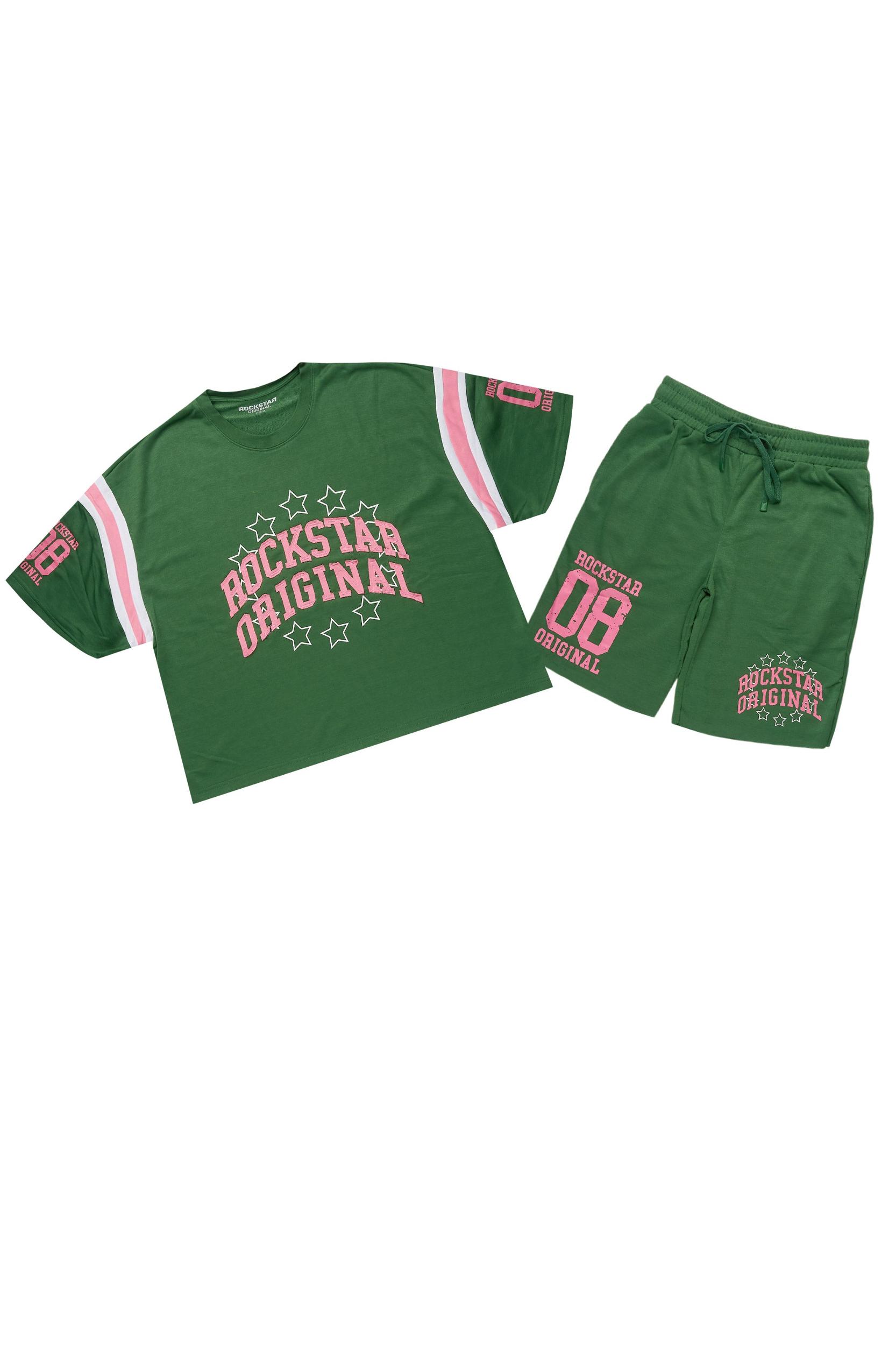 Ronnica Green T-Shirt Short Set Female Product Image