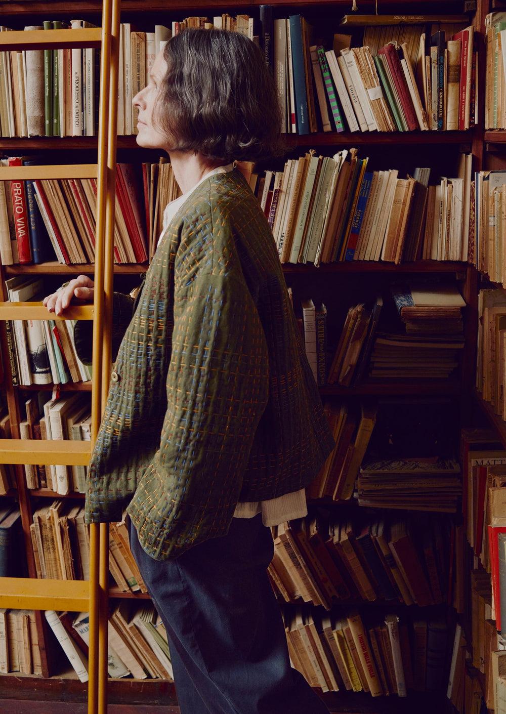 Kantha Tweed Cotton Jacket | Multi Product Image