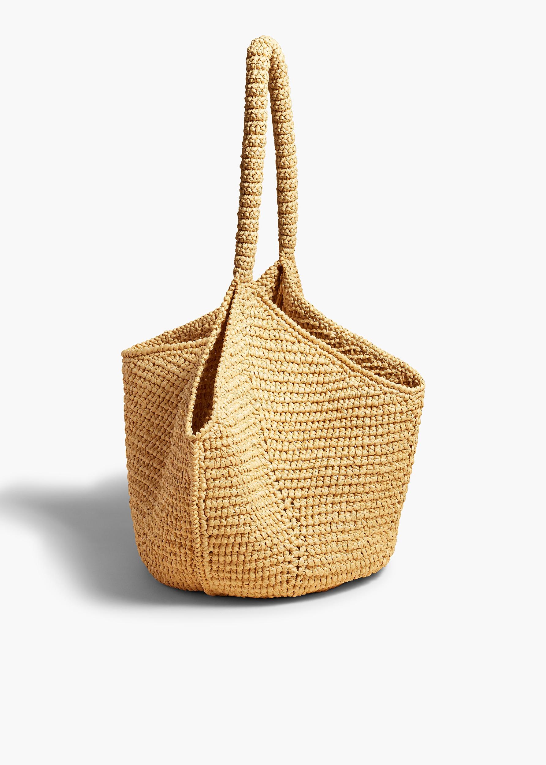 Medium Lotus Tote in Natural Raffia Product Image