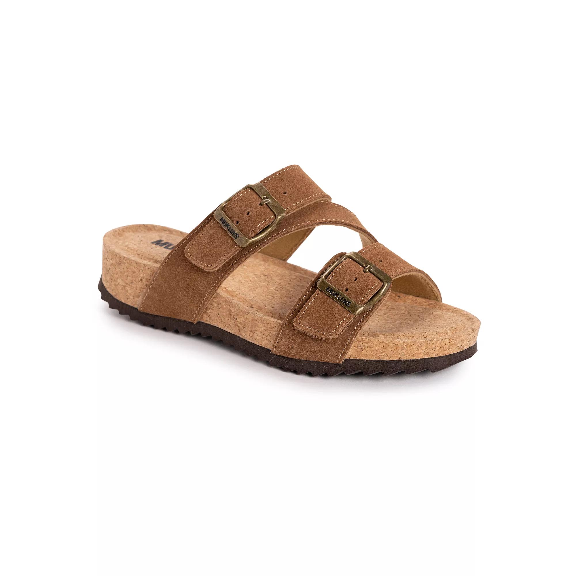 MUK LUKS Poppy Women's Suede Slide Sandals,  Product Image