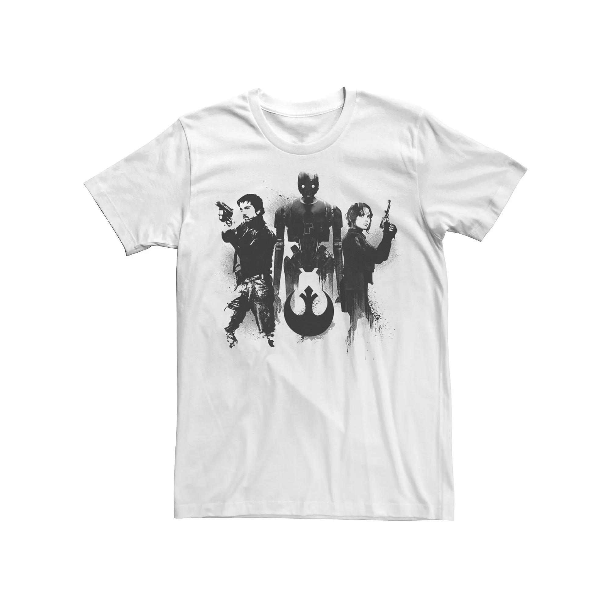 Men's Star Wars Rogue One Group Shot Paint Drip Portrait Tee,  Product Image