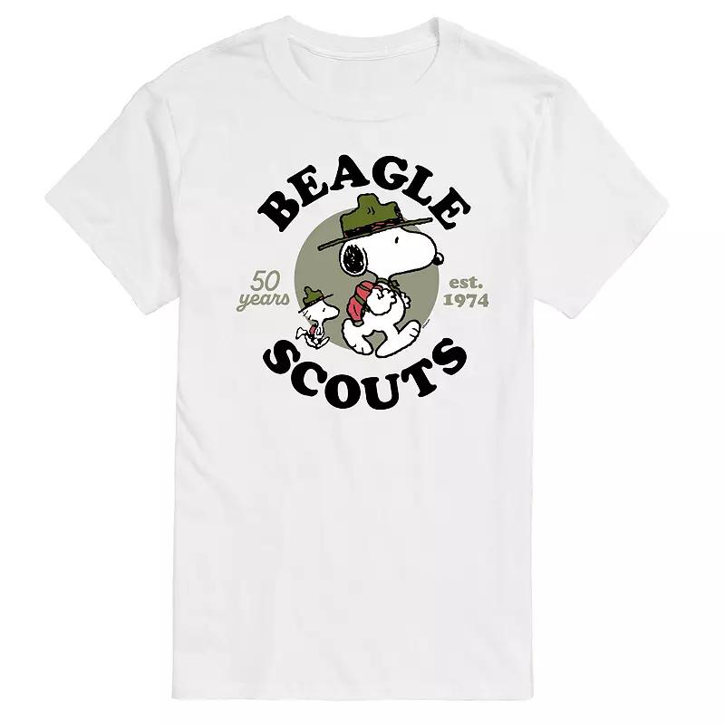 Men's Peanuts Beagle Scout Snoopy Woodstock Graphic Tee,  Product Image