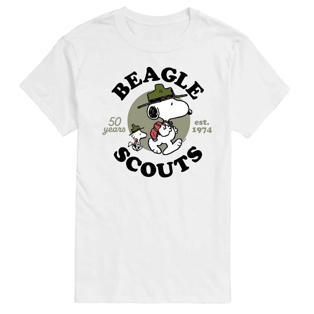 Men's Peanuts Beagle Scout Snoopy Woodstock Graphic Tee,  Product Image