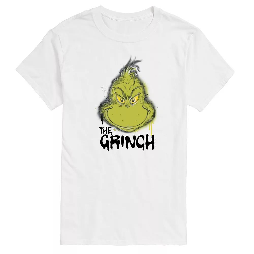 Big & Tall Dr. Seuss The Grinch Spray Paint Graphic Tee, Men's,  Product Image
