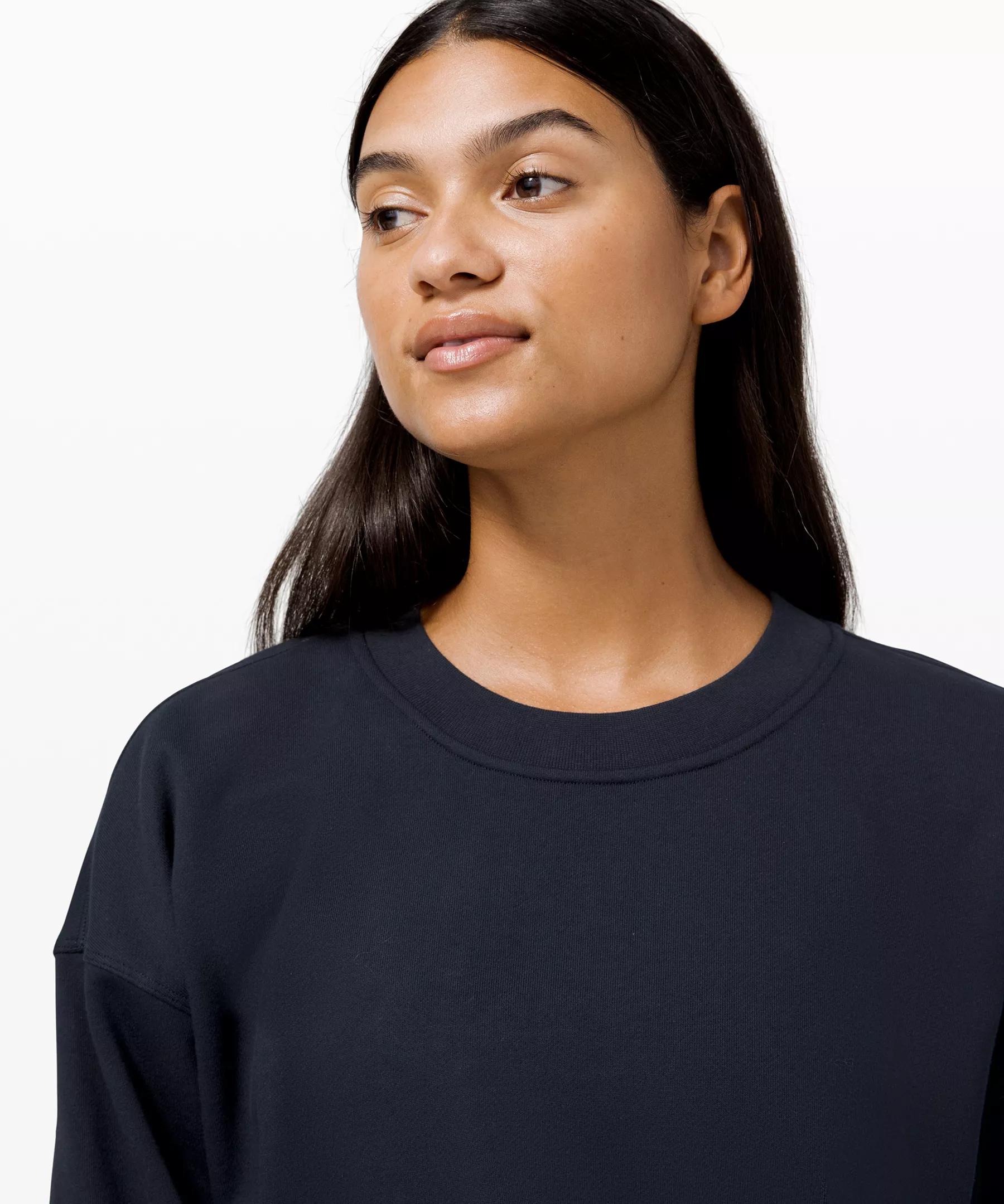 Perfectly Oversized Cropped Crew *French Terry Product Image