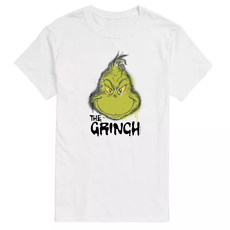 Big & Tall Dr. Seuss The Grinch Spray Paint Graphic Tee, Men's,  Product Image