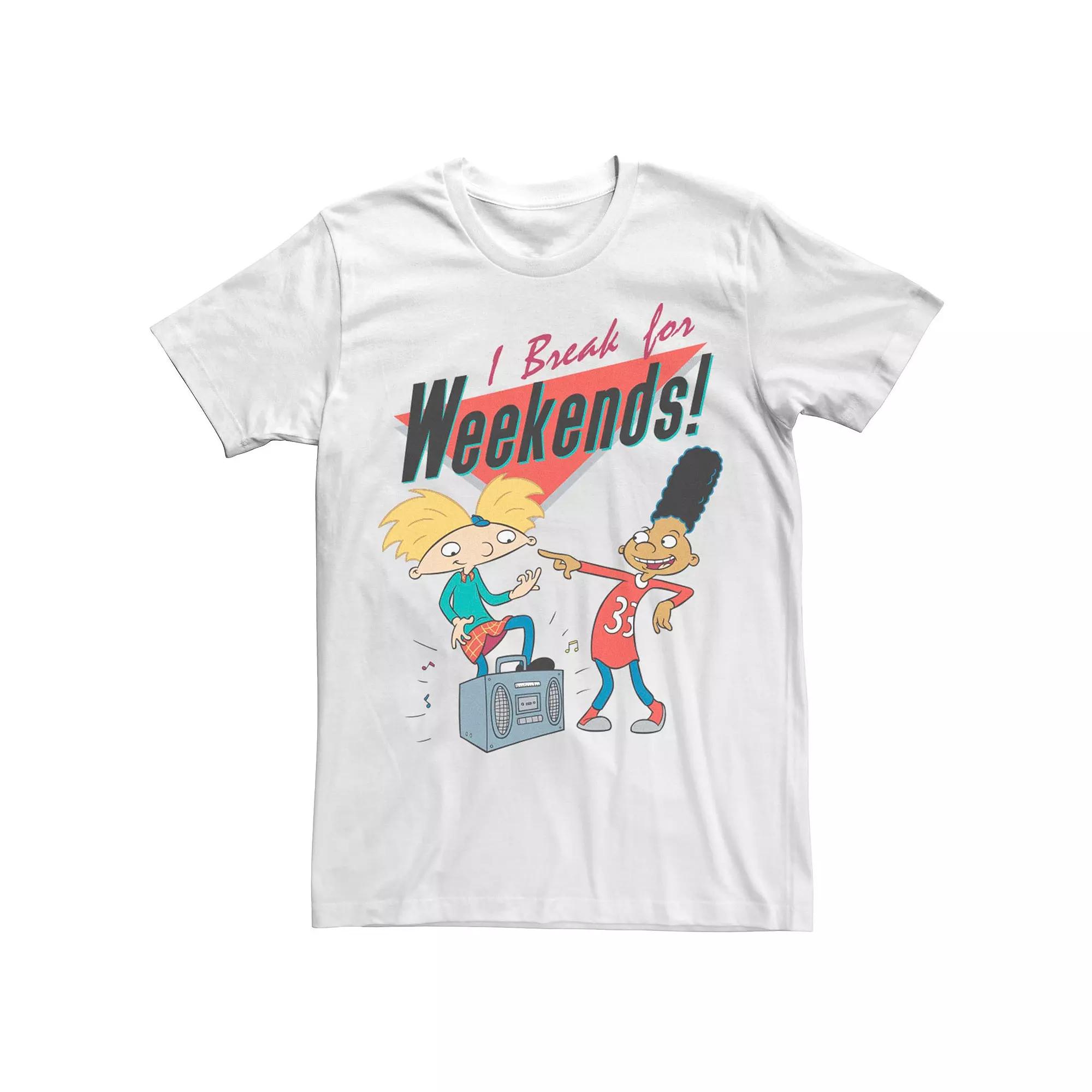 Men's Hey Arnold I Break For Weekends Tee,  Product Image