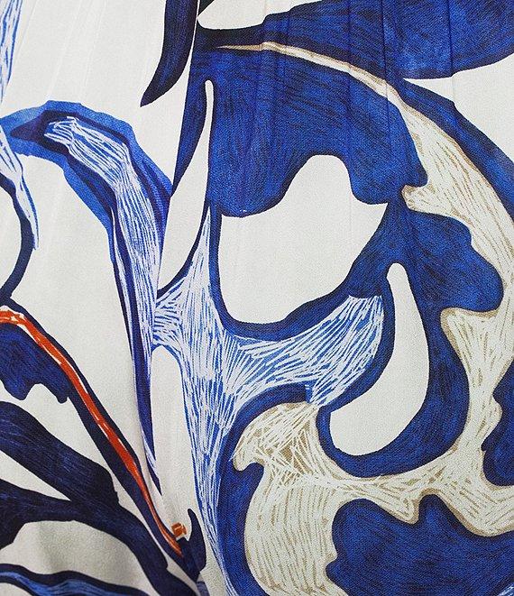 Bryn Walker Osca Printed Elastic Waist Wide Leg Pull-On Pants Product Image