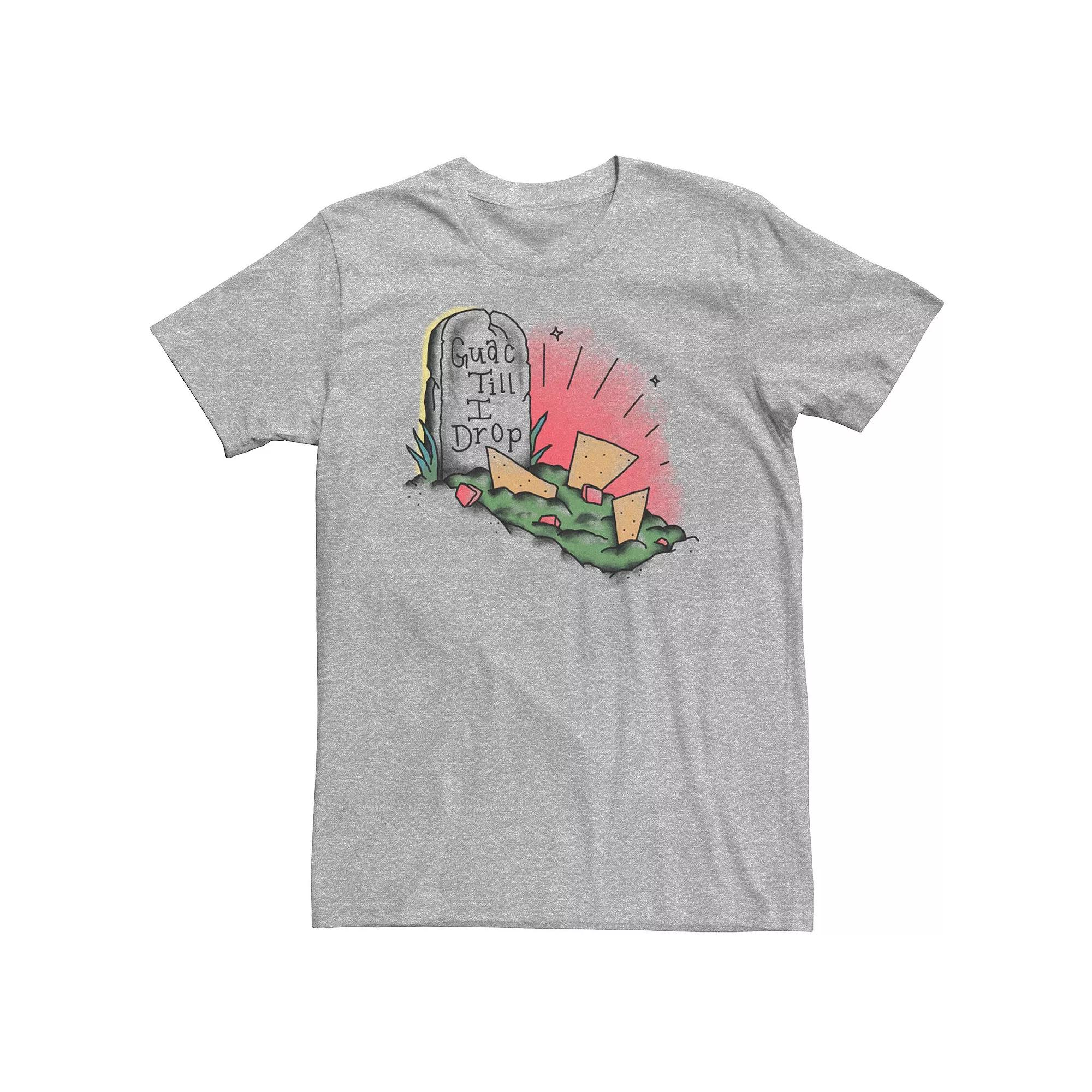 Men's Tombstone Guac Till I Drop Tee, Size: Large, Athletic Grey Product Image