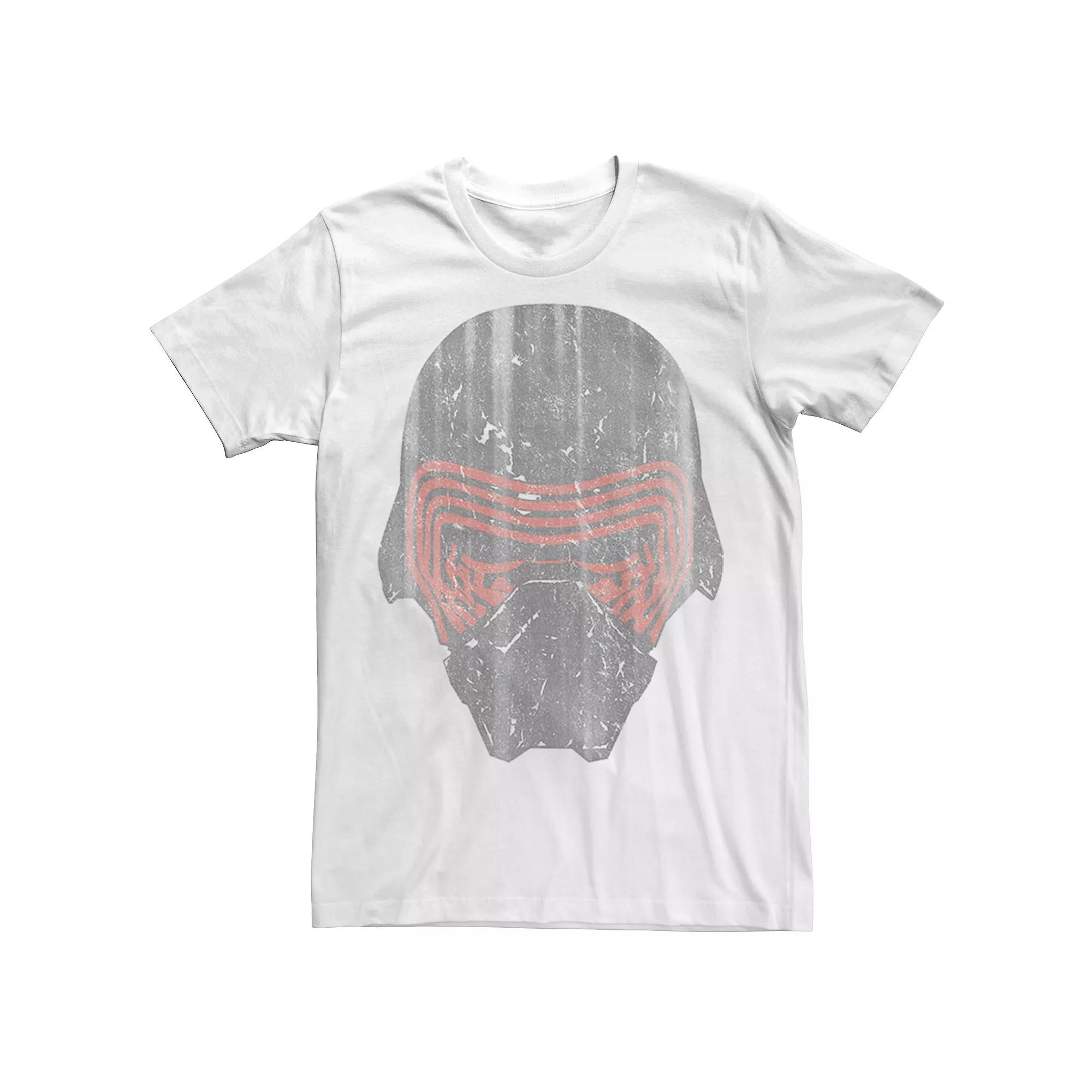 Men's Star Wars Kylo Ren  Distressed Graphic Tee, Size: 3XL, White Product Image