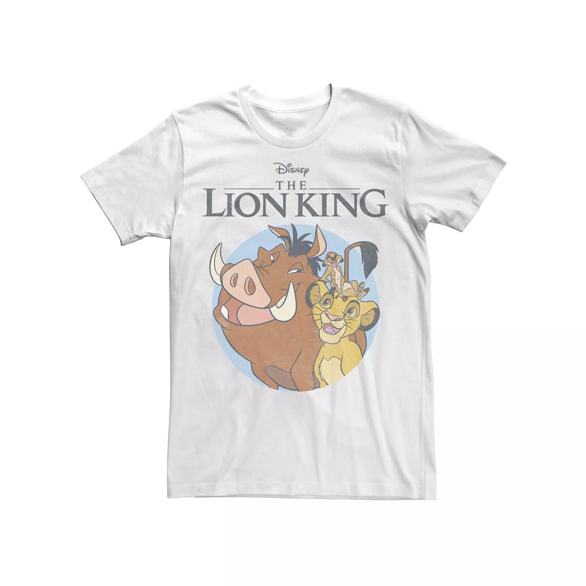 Big & Tall Disney The Lion King Timon Pumbaa & Simba Portrait Logo Tee, Men's,  Product Image