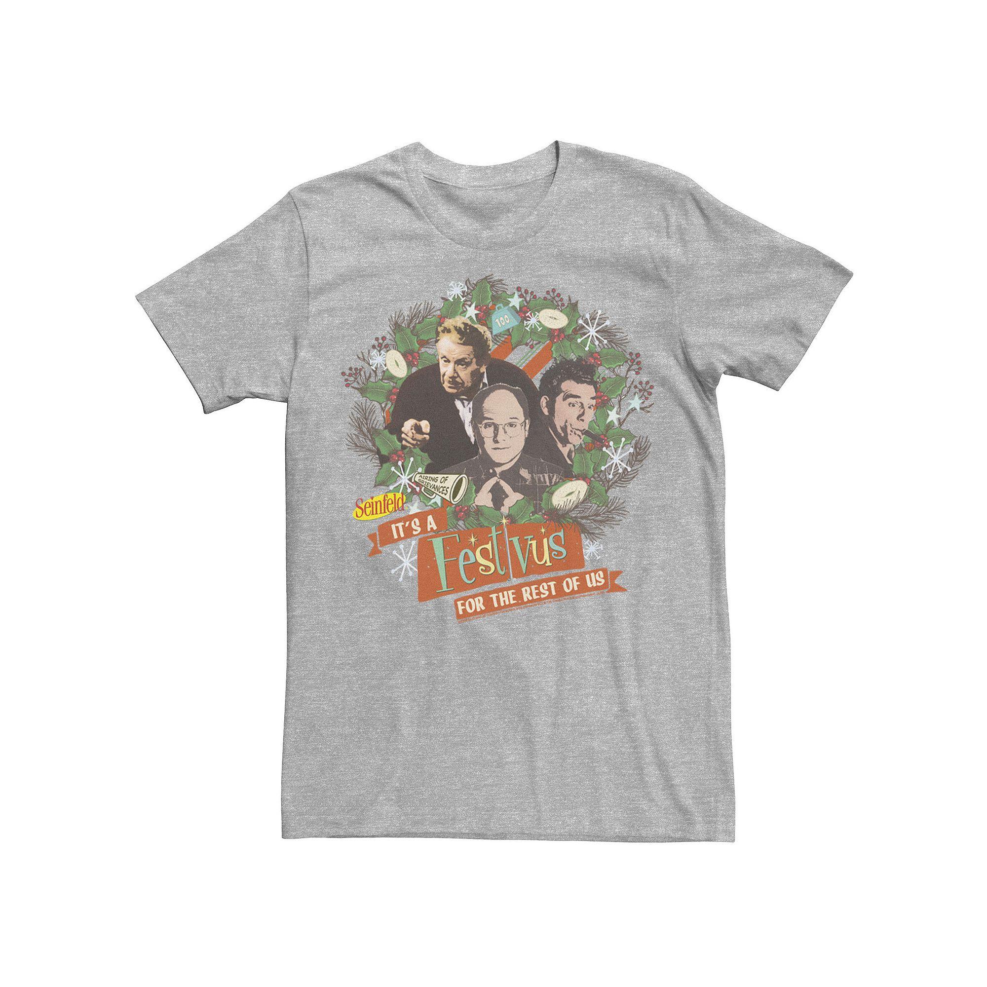 Men's Seinfeld Festivus It's A Festivus For The Rest OF Us Wreath Tee,  Product Image
