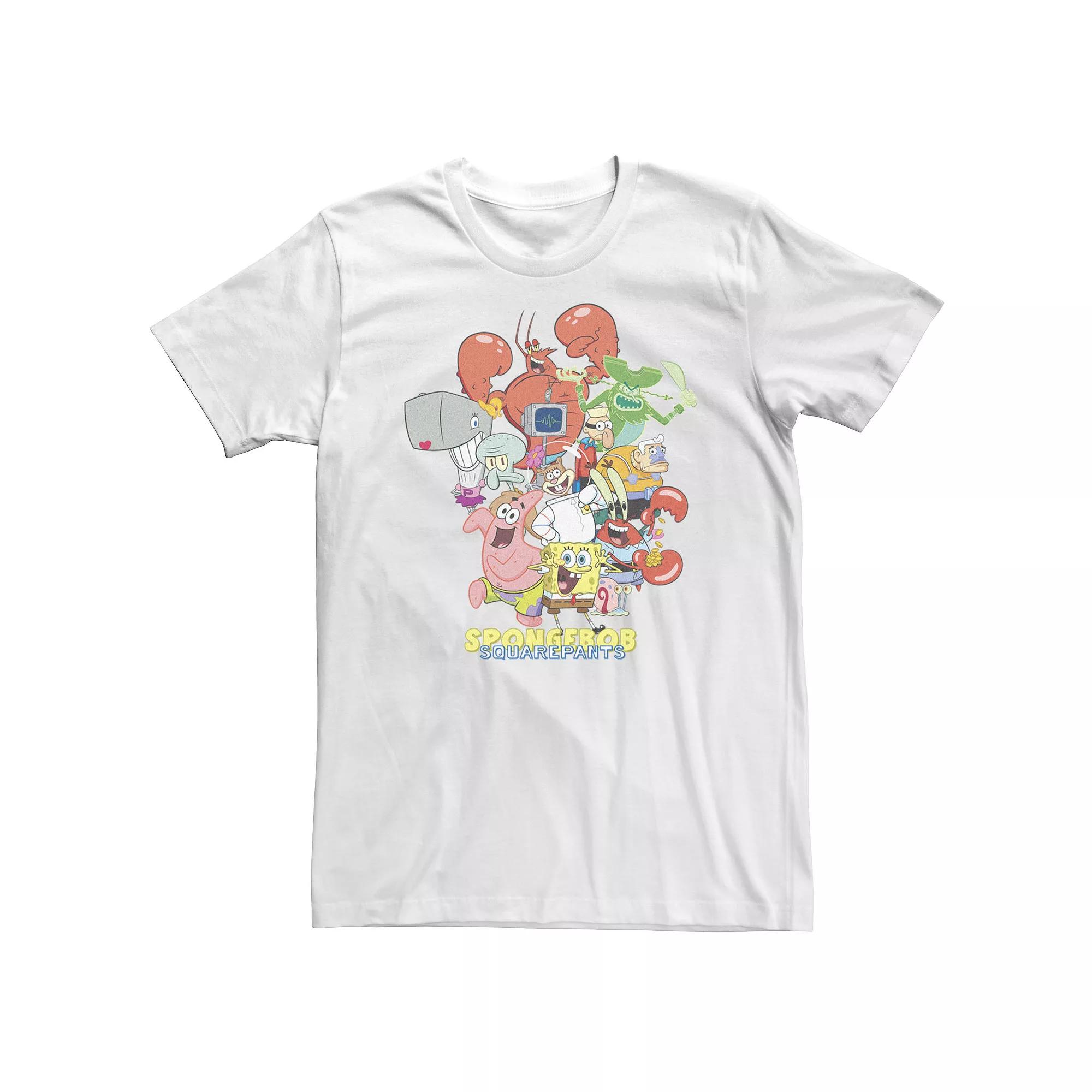 Big & Tall SpongeBob SquarePants Group Shot Title Pose Tee, Men's,  Product Image