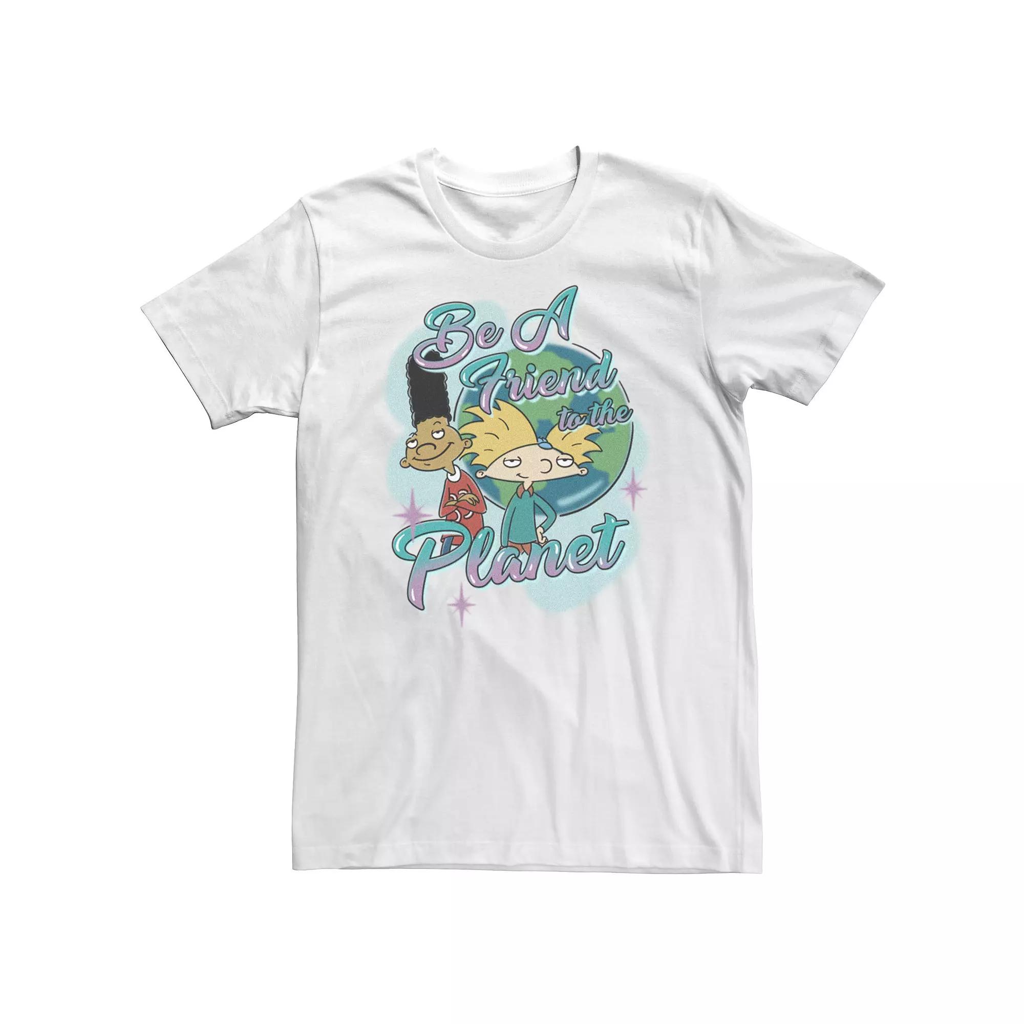 Big & Tall Hey Arnold Cool Earth Friends Tee, Men's,  Product Image