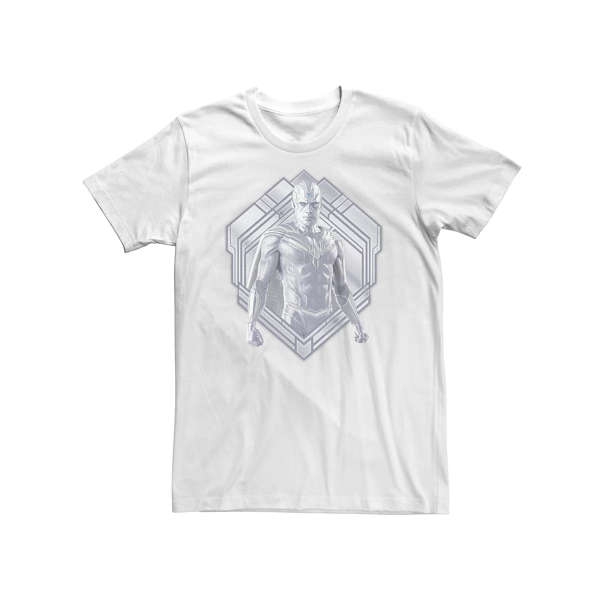 Big & Tall Marvel WandaVision The Vision White Appearance Geometric Tee, Men's,  Product Image