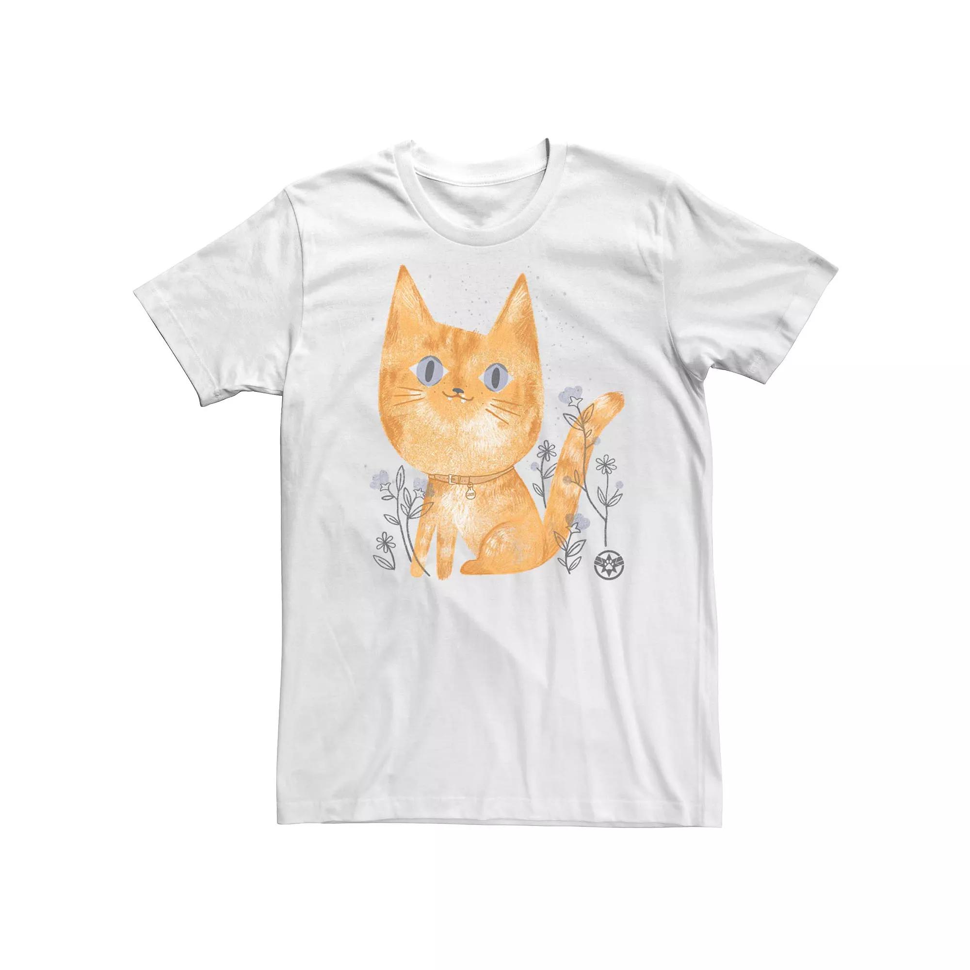 Men's Captain Marvel Goose Cute Sketch Tee,  Product Image