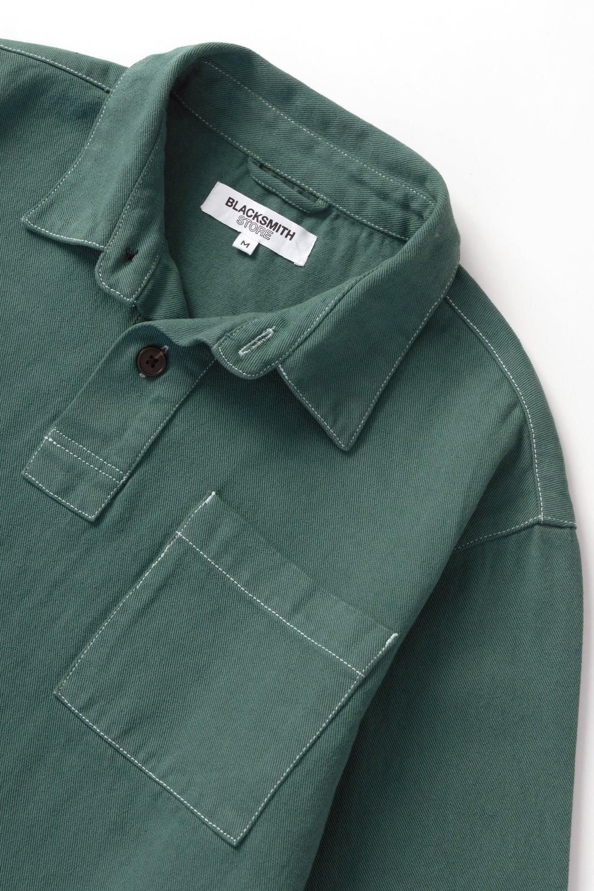 Blacksmith - Twill Two Button Popover - Evergreen Product Image