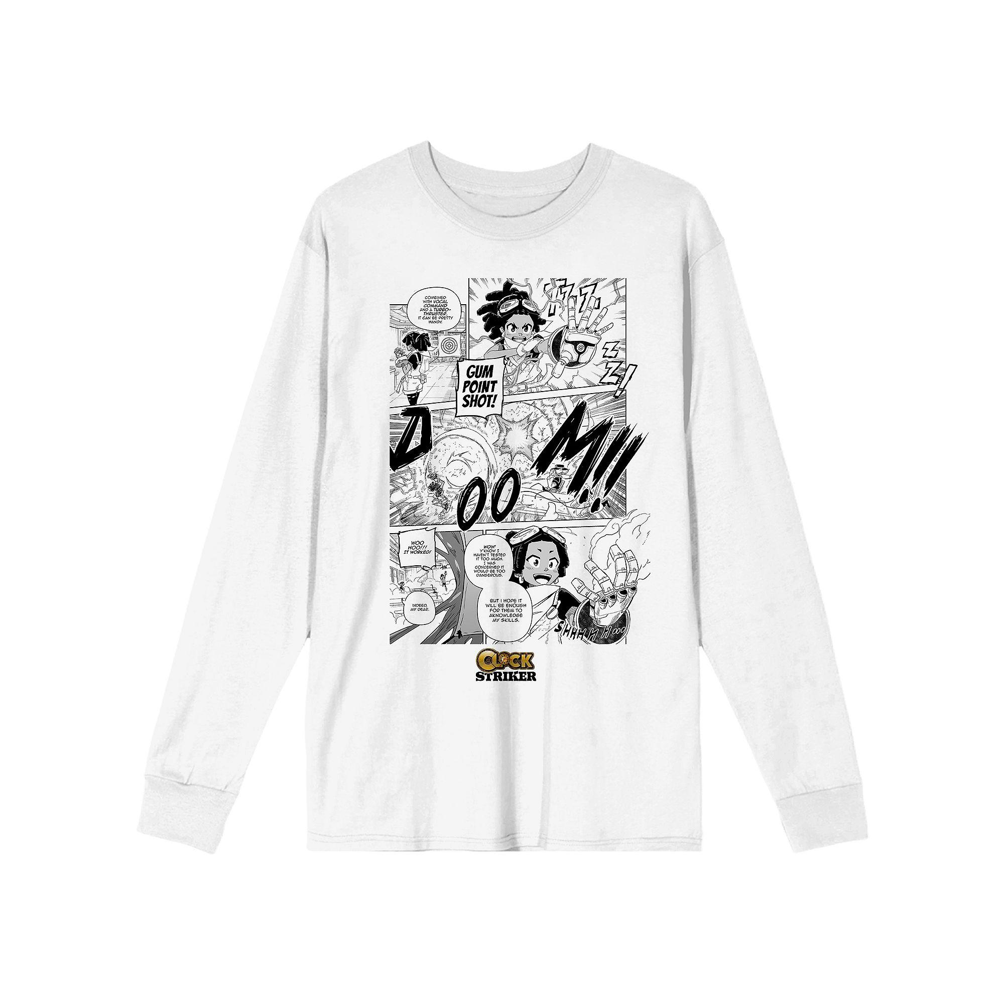 Men's Clock Striker Manga Page Gum Long Sleeve,  Product Image