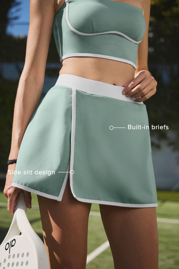 Airbrush Streamlined Skirt - Botanical Green/Ivory Product Image