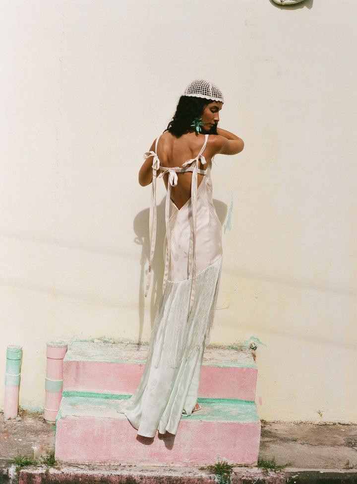 Andrea Maxi Dress — Peach Mint Product Image