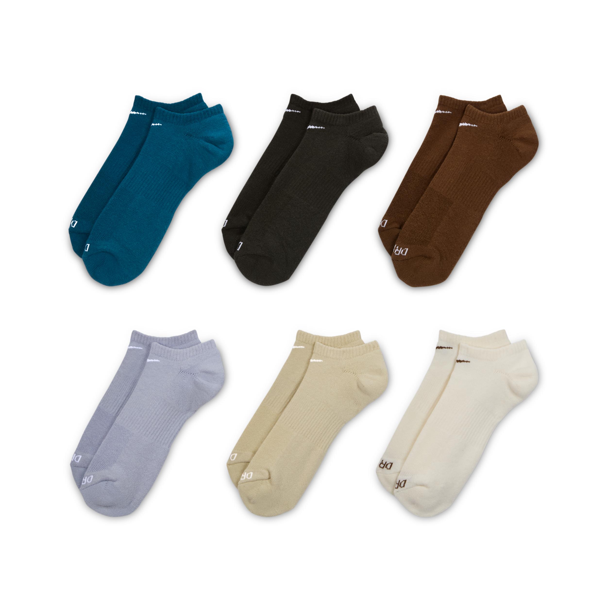 Nike Mens Everyday Plus Cushioned Training No-Show Socks (6 Pairs) | SX6898-970 Product Image