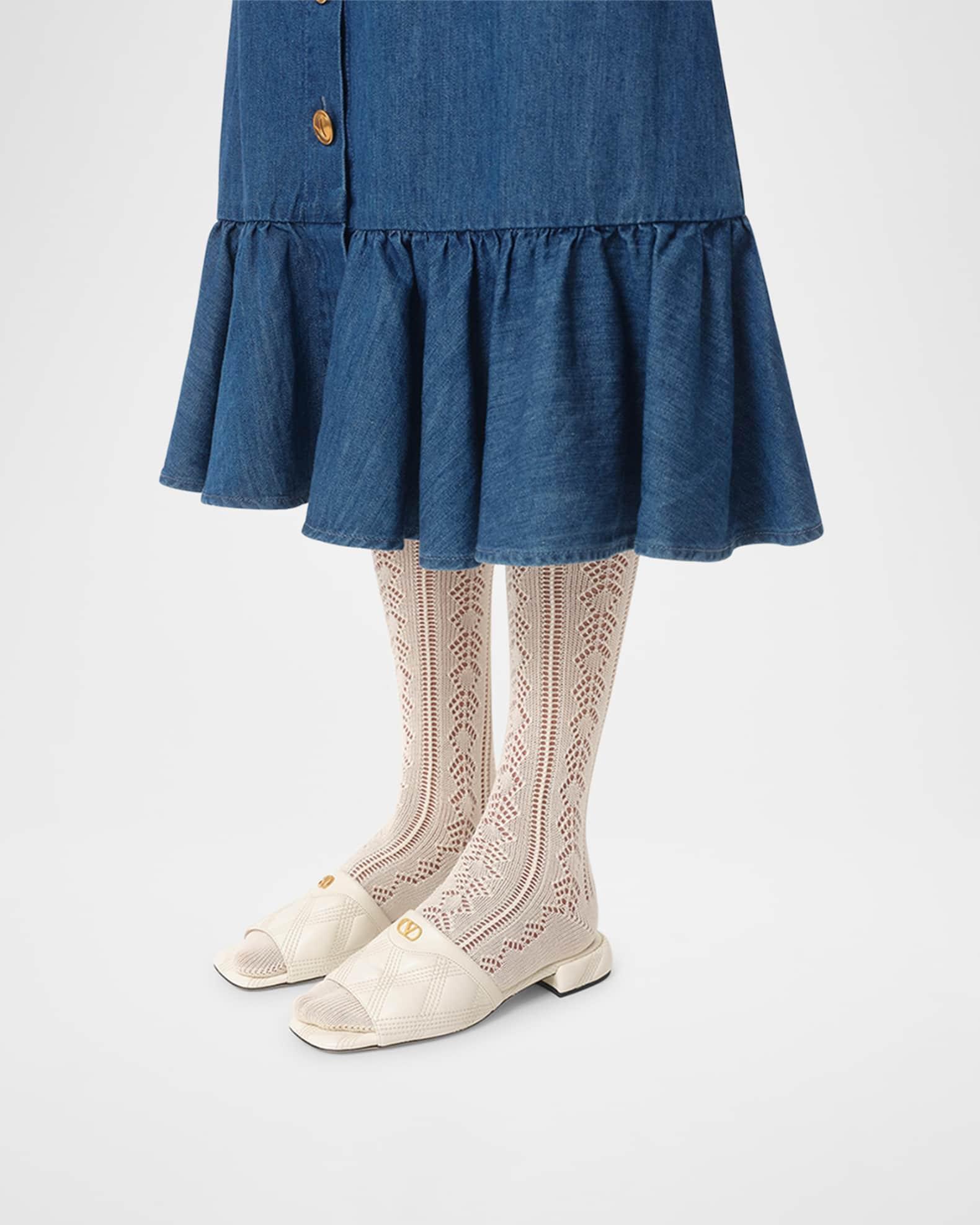 Quilted 67 VLogo Flat Slide Sandals Product Image