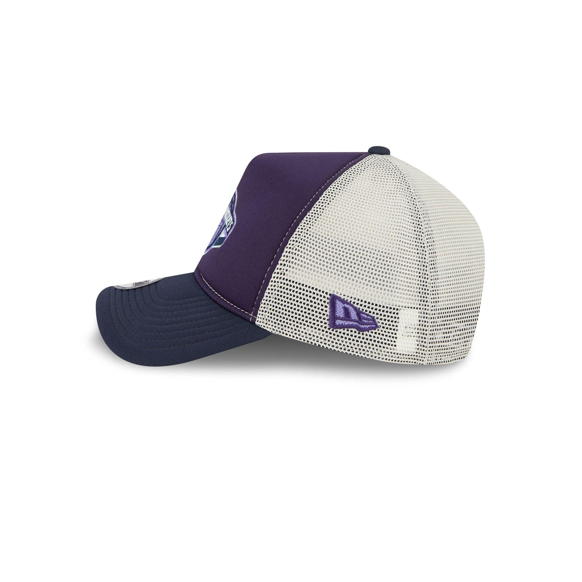 Pittsburgh Pirates Navy Purple 9FORTY A-Frame Trucker Hat Male Product Image