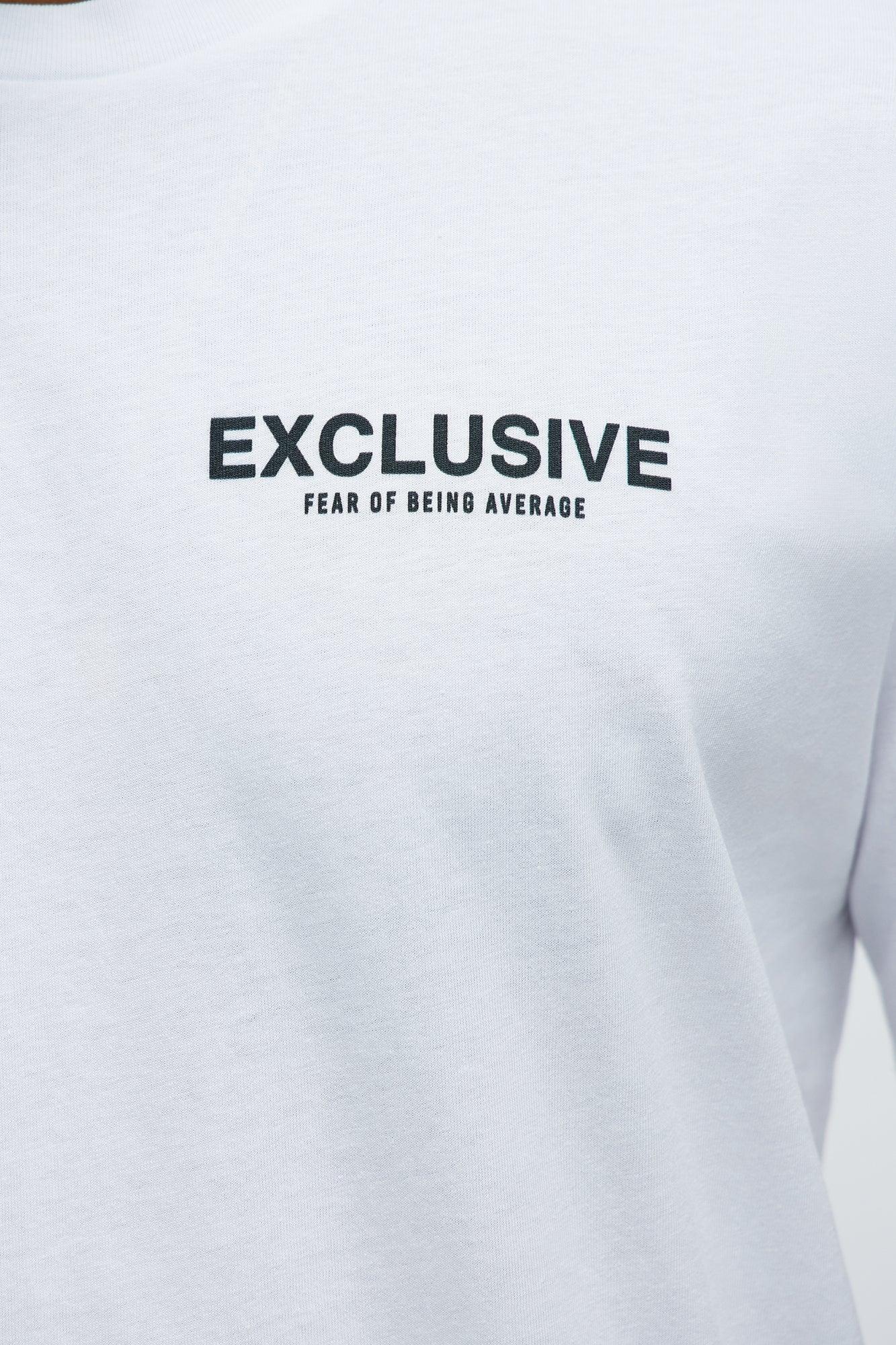 Exclusive Fear Of Being Average Short Sleeve Tee - White Male Product Image