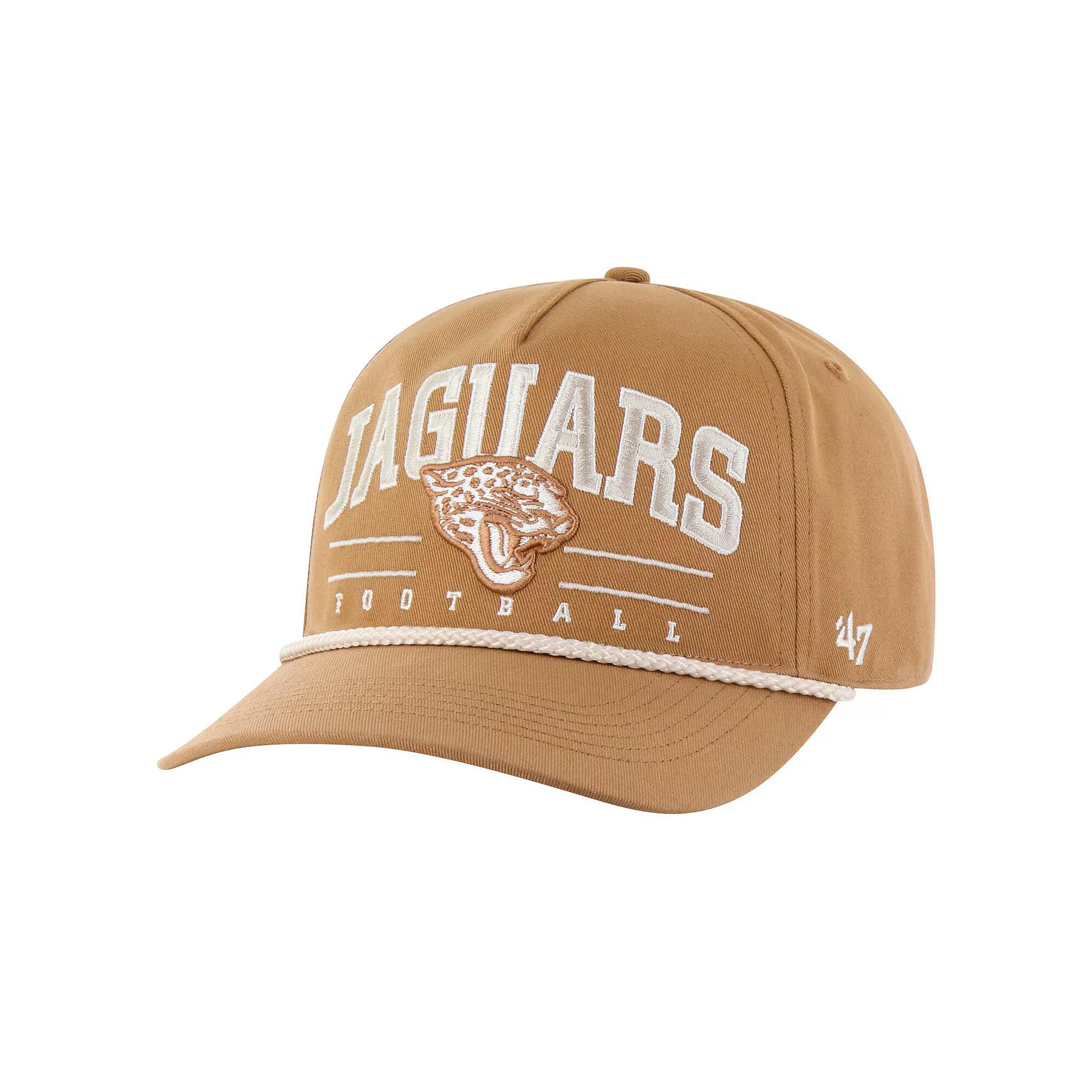 Men's '47 Tan Jacksonville Jaguars Roscoe Rope Hitch Adjustable Hat, Team Product Image