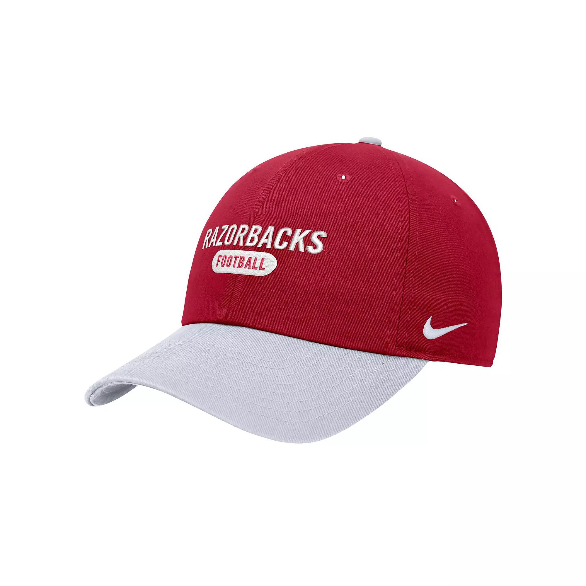Men's Nike Cardinal Arkansas Razorbacks Colorblock Club Adjustable Hat, Red Product Image