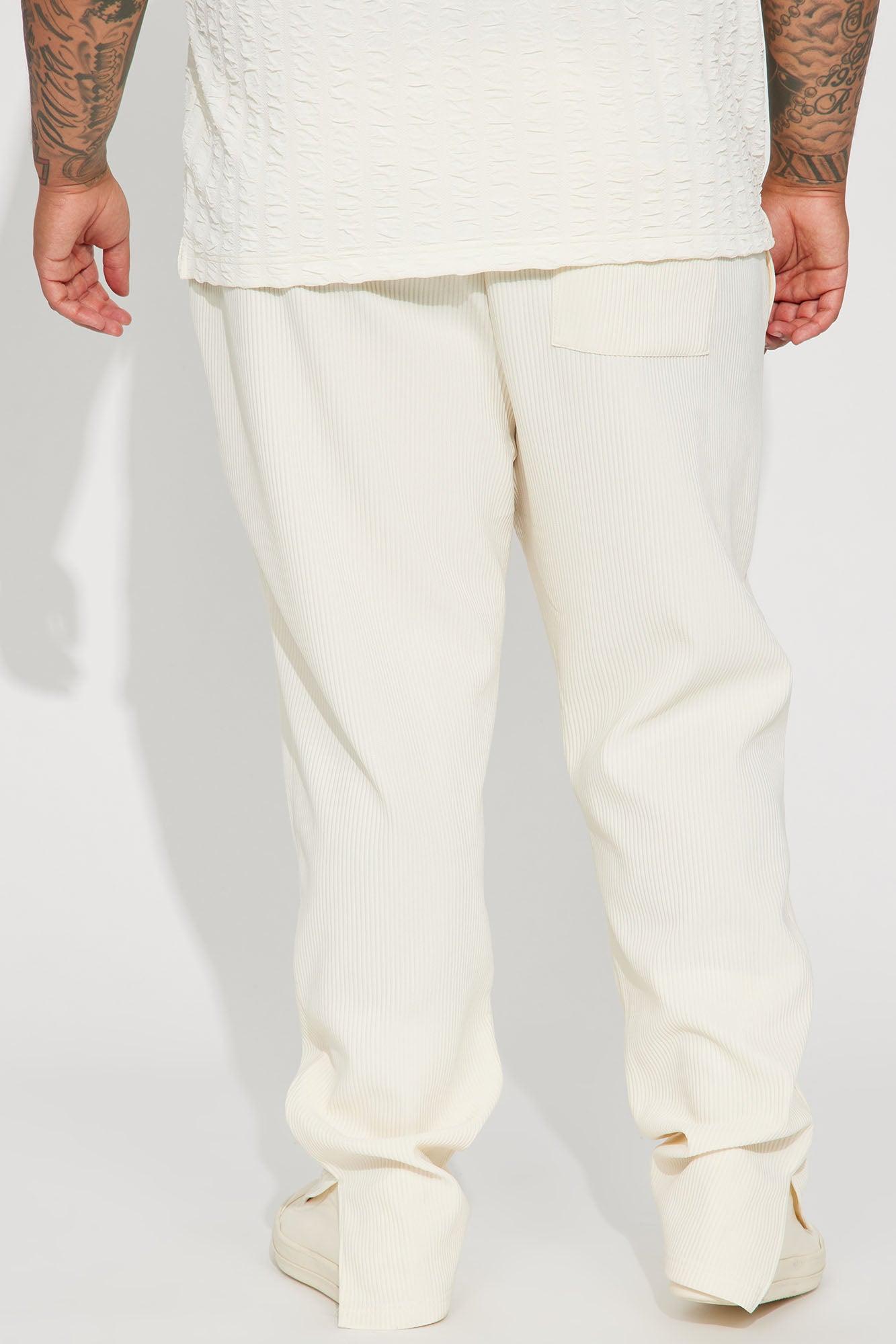 Show Up Slim Slit Pants - Off White Product Image