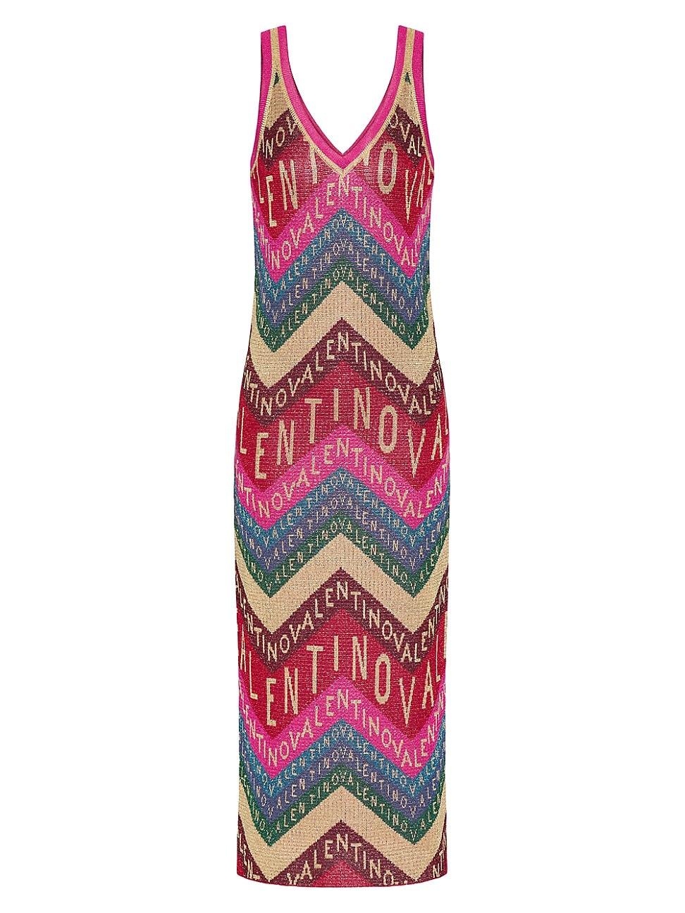 Womens Chevron Lurex Dress Product Image