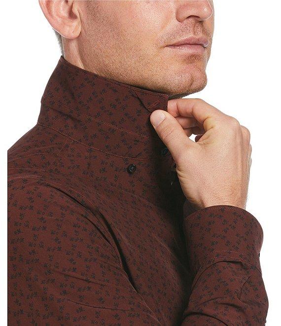 Perry Ellis Performance Stretch Allover Print Long Sleeve Woven Shirt Product Image
