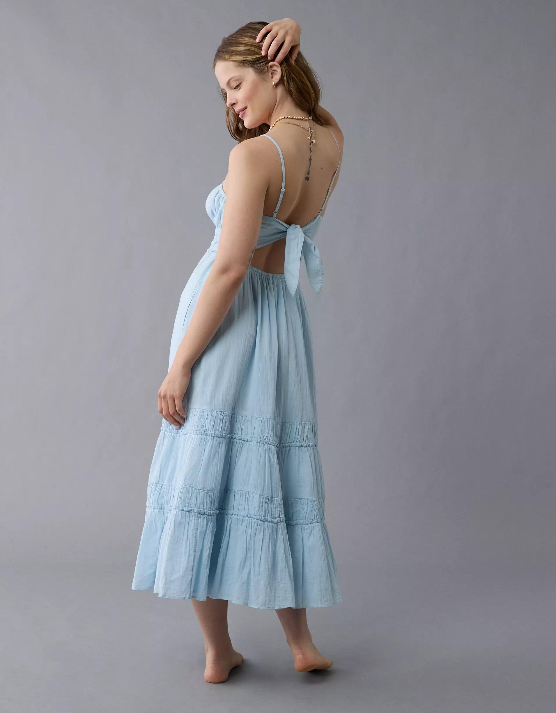 AE Sweetheart Open-Back Midi Dress Product Image
