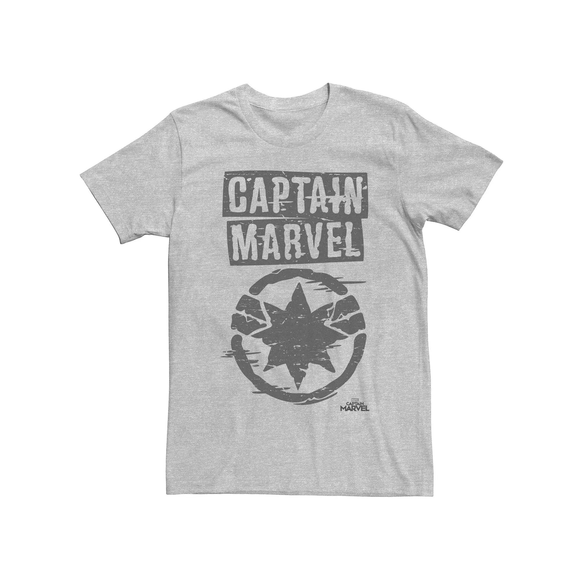 Men's Marvel Captain Marvel Painted Logo Tee,  Product Image