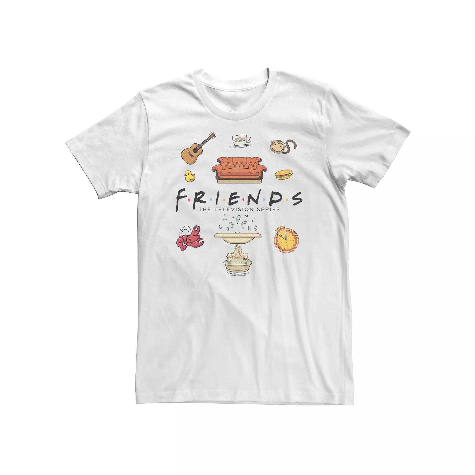 Big & Tall Friends Chibi Icon Jumble Tee, Men's,  Product Image