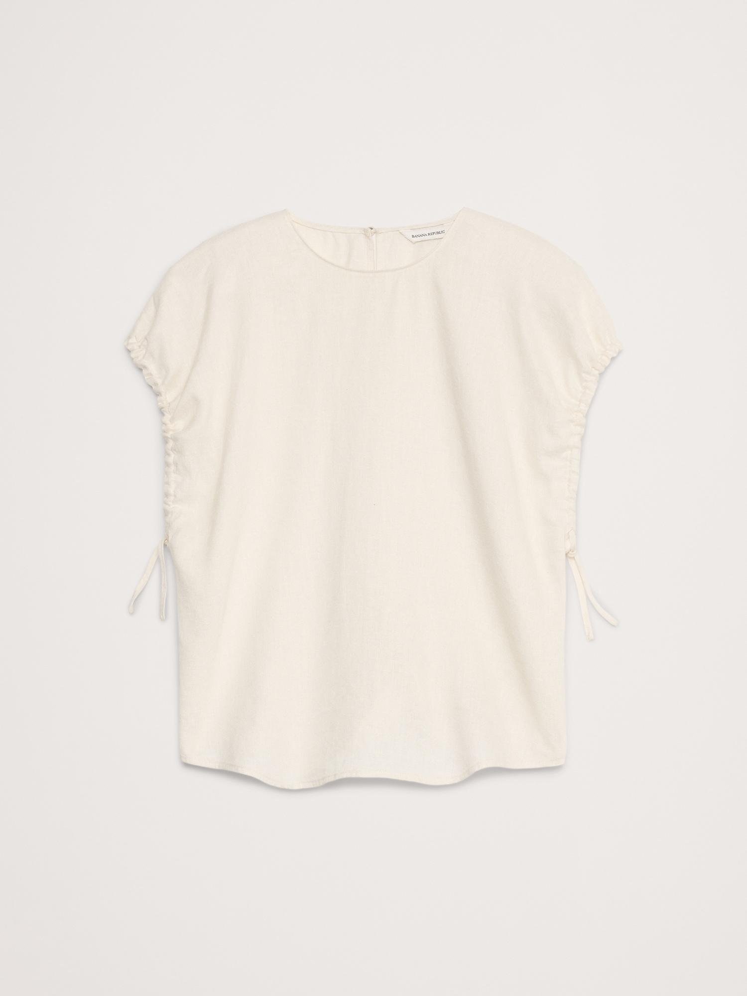 Oversized Linen Cinch Top Product Image