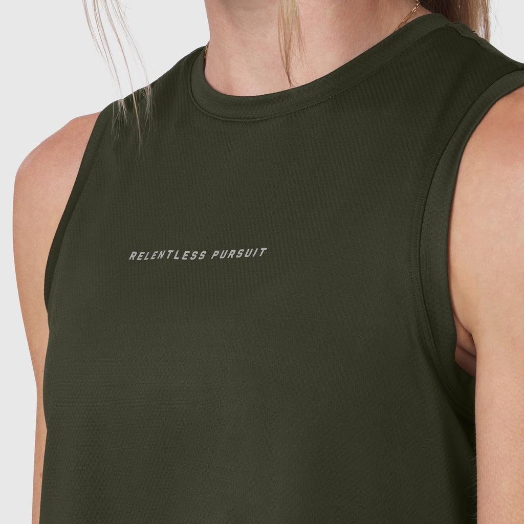 W020. AeroSilver® Tank Top - Olive "RP" Product Image