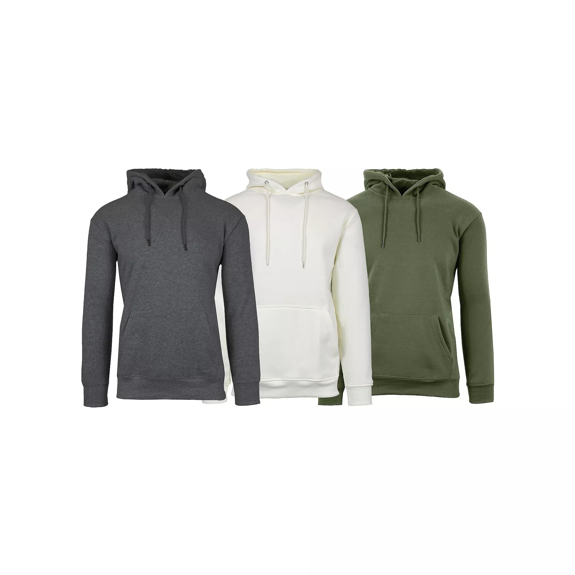 Mens Rudolph 3-Pack Heavyweight Fleece-Lined Modern Fit Hoodie Grey Olive Product Image