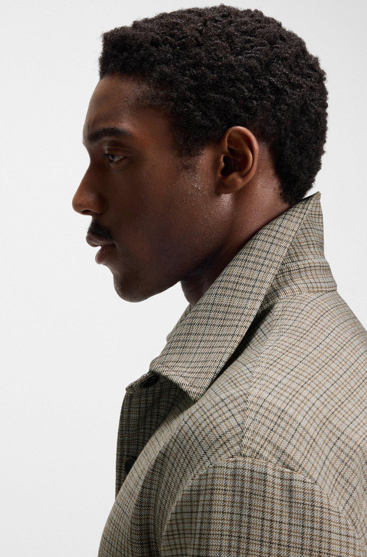 Relaxed-fit overshirt in padded stretch fabric Product Image