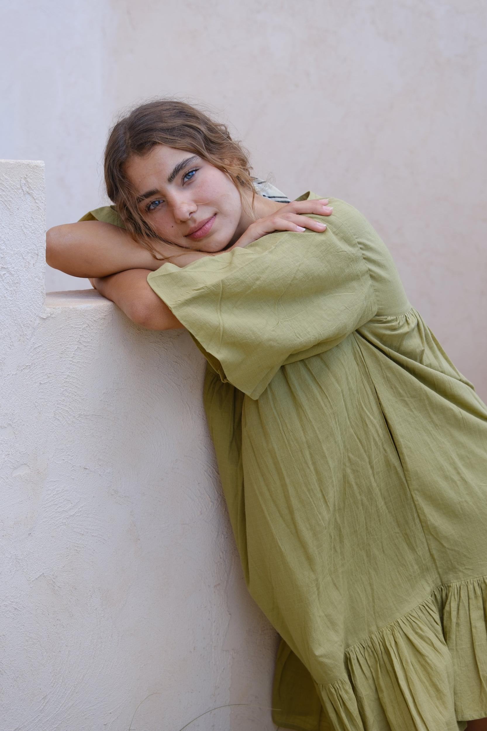 Olive Green Day Dress Product Image