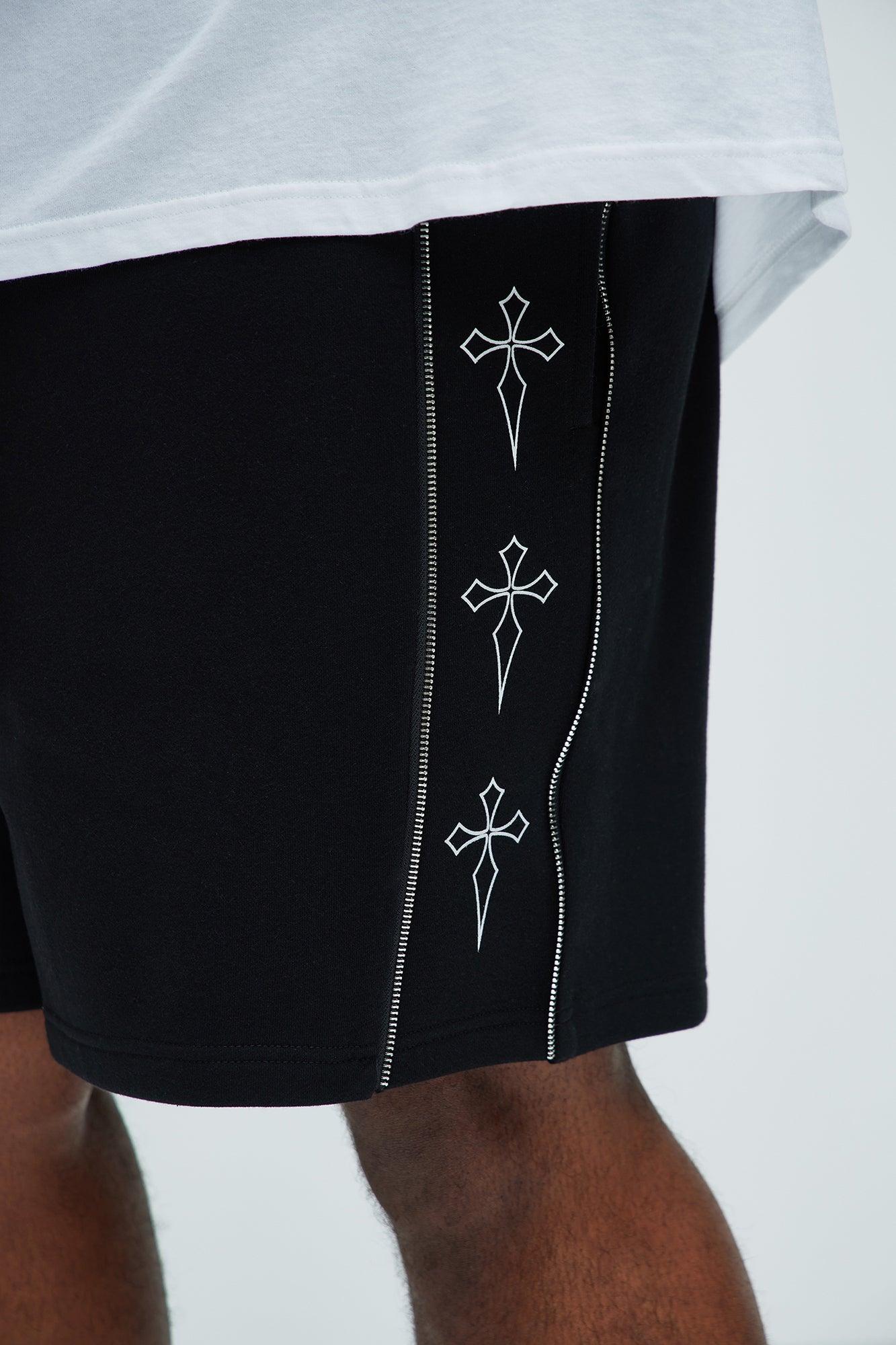 Tyson Cross Relaxed Shorts - Black Product Image