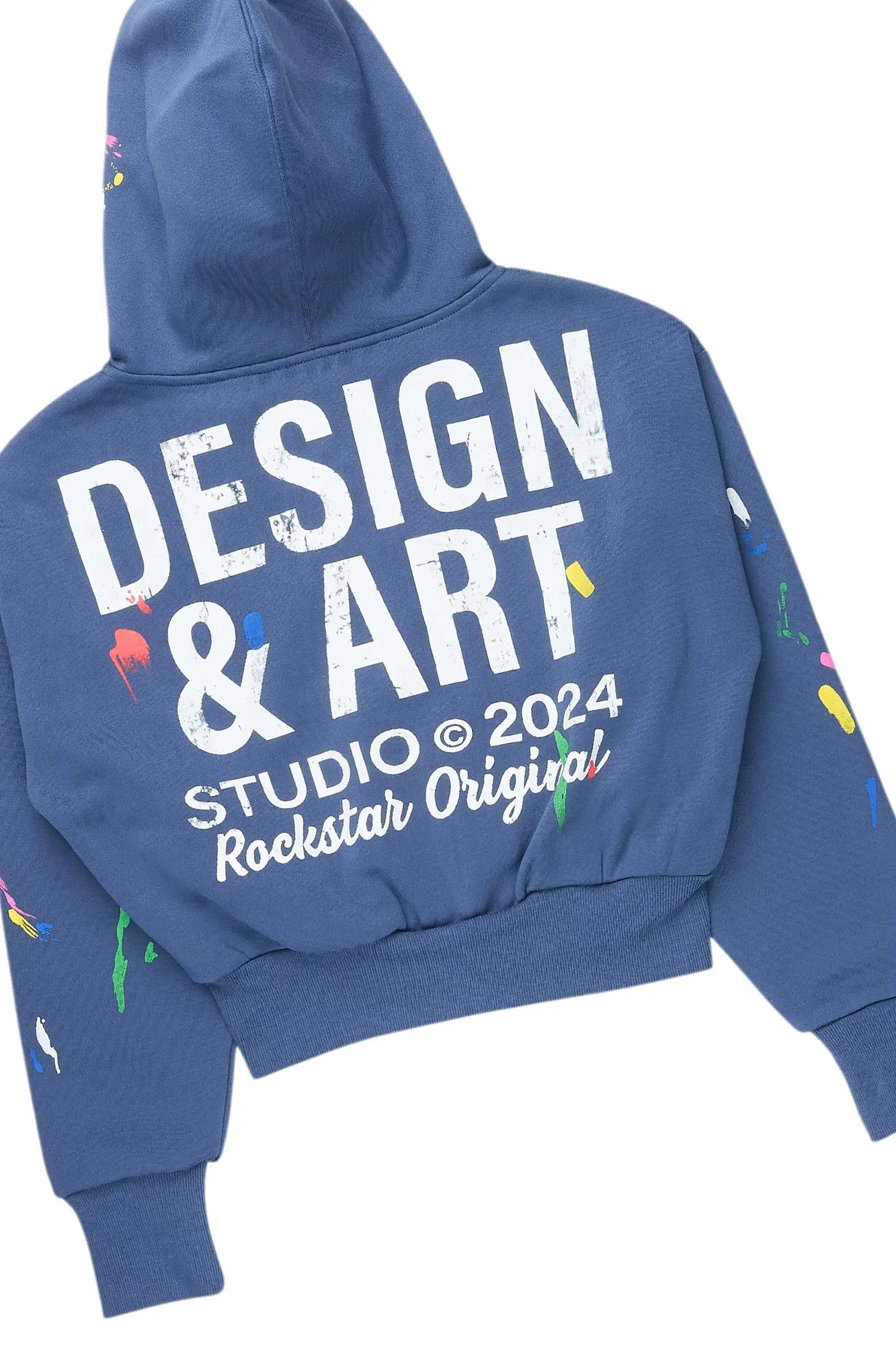 Kristiane Navy Crop Super Stacked Trackset Female Product Image