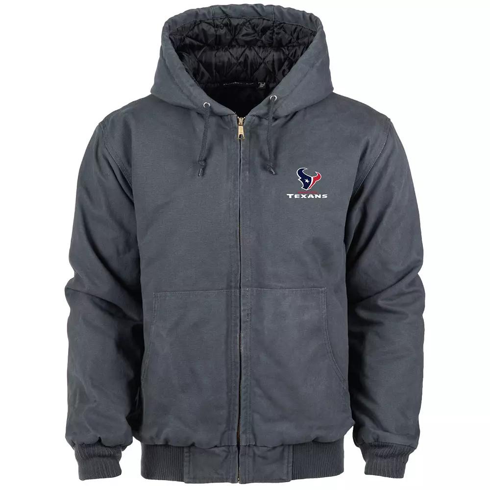 Men's Dunbrooke Charcoal New England Patriots Big & Tall Dakota Canvas Hoodie Full-Zip Jacket,  Product Image
